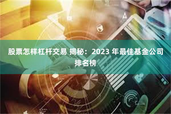 股票怎样杠杆交易 揭秘：2023 年最佳基金公司排名榜