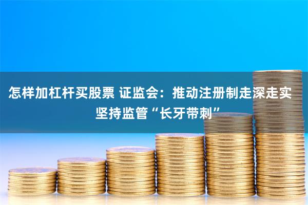 怎样加杠杆买股票 证监会：推动注册制走深走实    坚持监管“长牙带刺”