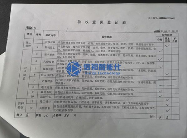 驗收意見登記表