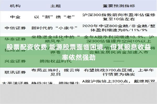 股票配资收费 能源股票面临困境，但其股息收益率依然强劲