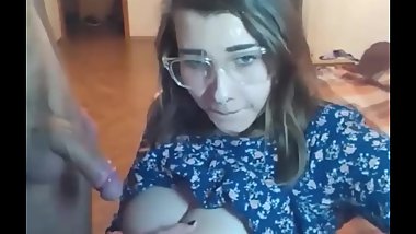 Cumming On Nerdy Tinder Girls Big Tits