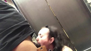 BBC BlowJob In Elevator And HallWay We Were Super Drunk