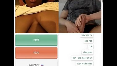 Black girl on omegle dirty talking, wants my dick in her mouth