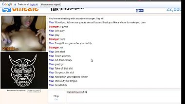 Black slut does what daddy wants on omegle