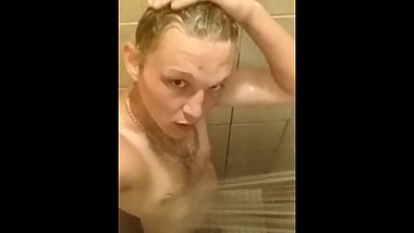 Nate bull in the shower