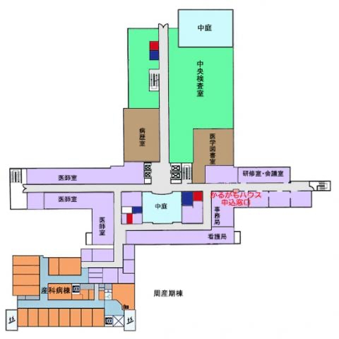 周産期センター2階平面図