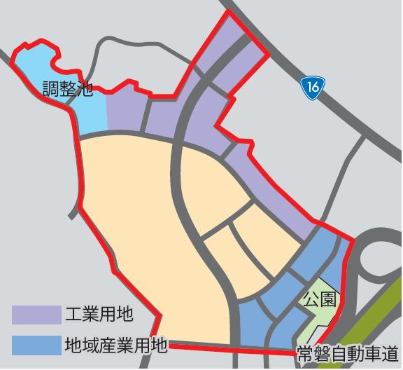 柏インター西地区位置図