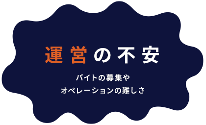 02. 運営の不安　バイトの募集やオペレーションの難しさ