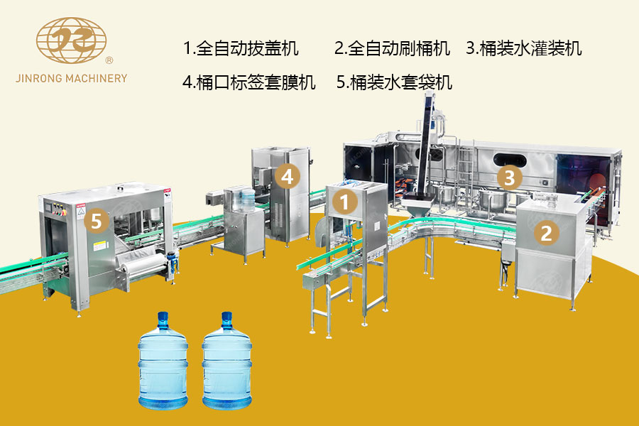 QGF-600 5加侖桶裝水灌裝生產(chǎn)線