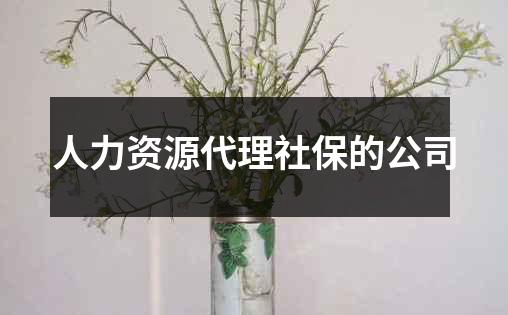 人力资源代理社保的公司