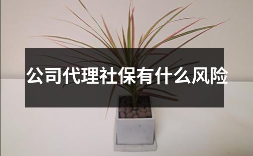 公司代理社保有什么风险