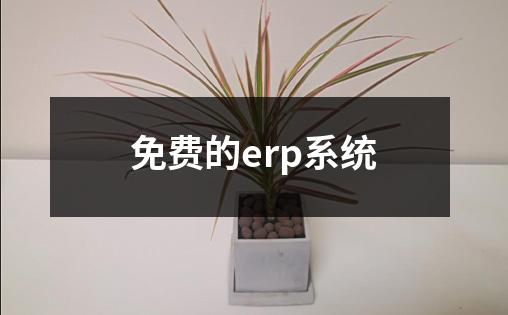 免费的erp系统