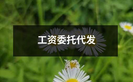 工资委托代发