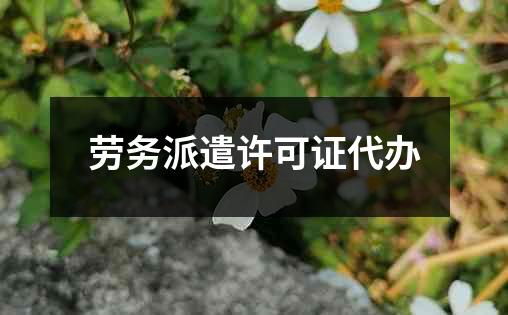 劳务派遣许可证代办