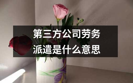 第三方公司劳务派遣是什么意思