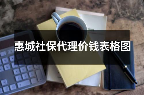 惠城社保代理价钱表格图