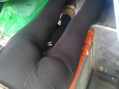 spy luscious raunchy teens bum in bus romanian