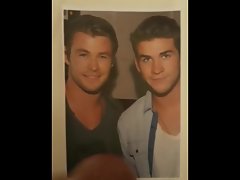 Hemsworth Brothers spunk tribute