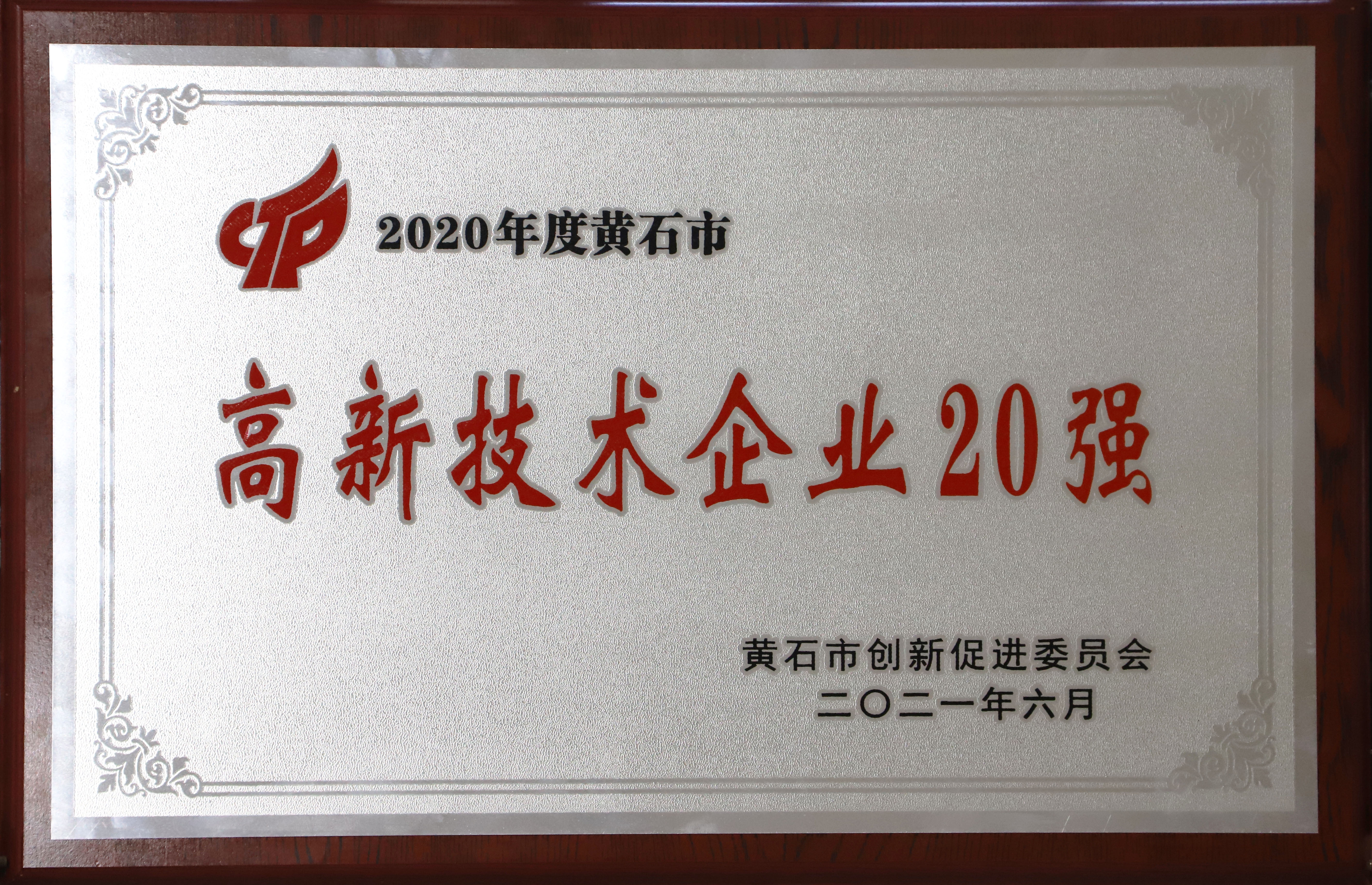 黃石高新技術企業20強