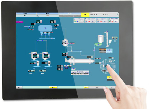 10-22寸全封閉式PLC電阻屏工業(yè)觸控一體機(jī)