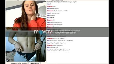 innocent busty teen gets horny on omegle