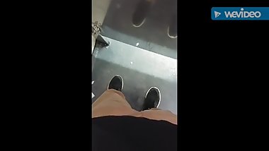 Young Teen Virgin Masturbates in Public Bathroom!