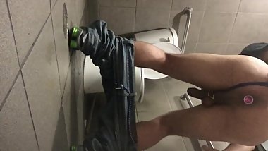 HIGH ON SPEED KINKY PUBLIC FLASHING SPREAD PISS PLAY IN TIM HORTONS TOILET