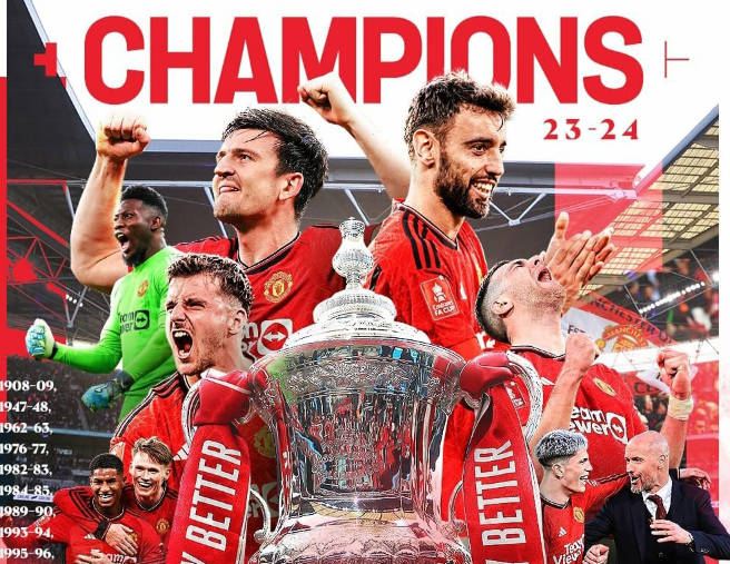 Nhà vô địch năm nay của FA CUP là Manchester United