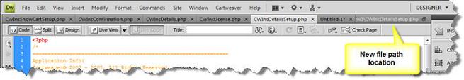 File path cut off in Dreamweaver