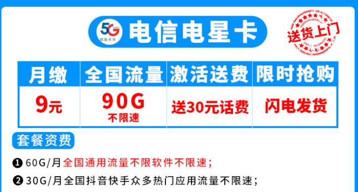 流量卡合约期、按天折算等问题说明 电信流量卡套餐介绍低月柱超多流量放心用