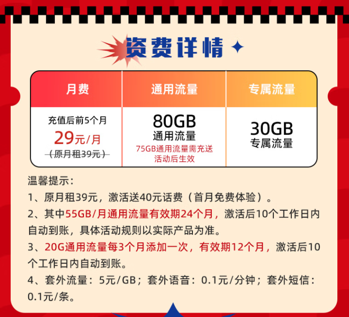 兔年换新卡！电信最新推出29元大流量卡月享110G全国流量首月免费体验。