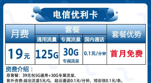 超级好用的电信流量卡套餐|电信优利卡、电信桃心卡|均19元100G及以上通用流量|首免