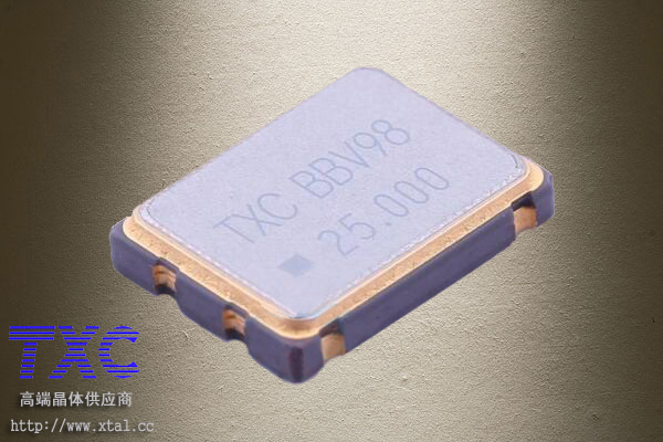 25MHz有源晶振,7W25000020,5070封装,3.3V,25PPM,TXC振荡器，-10~+70℃