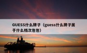 GUESS什么牌子（guess什么牌子属于什么档次包包）