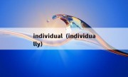 individual（individually）