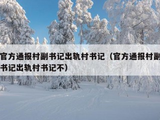 官方通报村副书记出轨村书记（官方通报村副书记出轨村书记不）