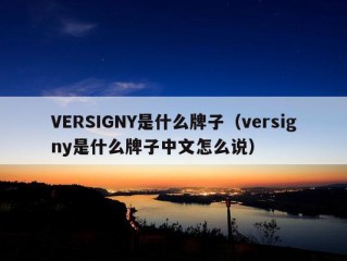 VERSIGNY是什么牌子（versigny是什么牌子中文怎么说）