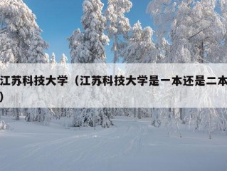 江苏科技大学（江苏科技大学是一本还是二本）