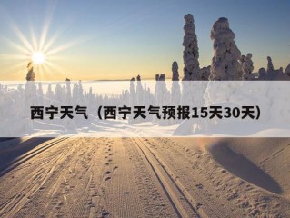 西宁天气（西宁天气预报15天30天）