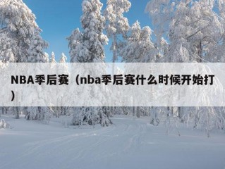 NBA季后赛（nba季后赛什么时候开始打）