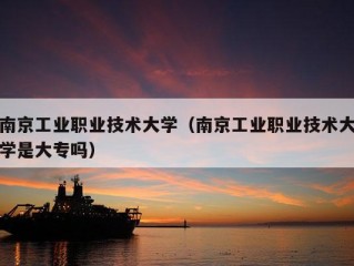 南京工业职业技术大学（南京工业职业技术大学是大专吗）