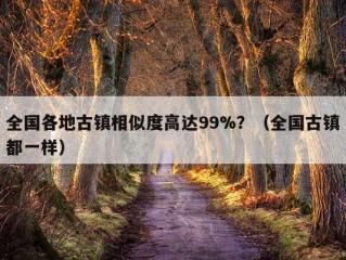 全国各地古镇相似度高达99%？（全国古镇都一样）