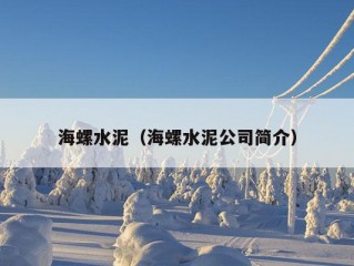 海螺水泥（海螺水泥公司简介）