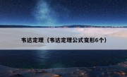 韦达定理（韦达定理公式变形6个）