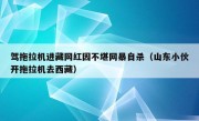 驾拖拉机进藏网红因不堪网暴自杀（山东小伙开拖拉机去西藏）