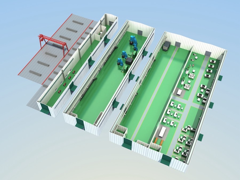 车间三维效果图制作