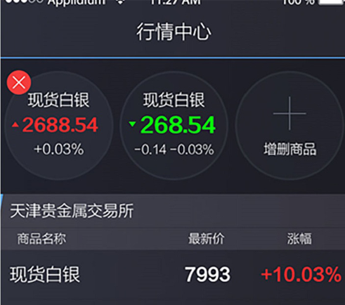 慧通金銀貴金屬交易APP界面設計