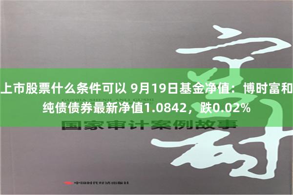 上市股票什么条件可以 9月19日基金净值：博时富和纯债债券最新净值1.0842，跌0.02%