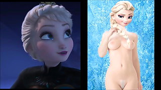 SekushiLover - DIsney Elsa vs Naked Elsa