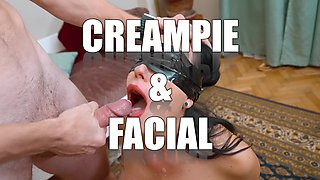 Why You Forgot to Pull Out? Blindfolded Step Mom Unexpected Sex with Step Son Till Twice Cum Inside